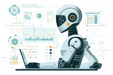 Fototapeta premium AI secretary managing a dynamic schedule for a professional.