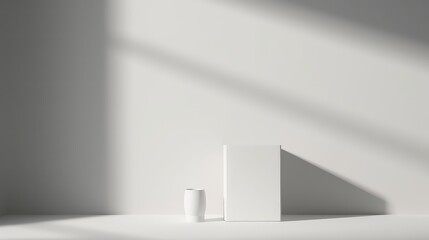 Fototapeta premium 3D render of minimalistic pedestal for product presentation. Mock up.