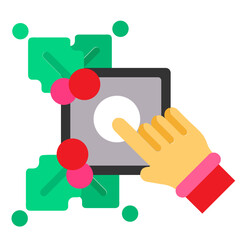 illustration of doorbell ringing