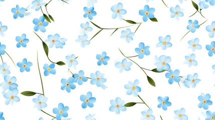 small Forget-Me-Not,  pattern banner wallpaper