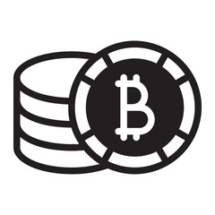 bitcoin glyph icon