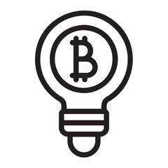 bulb line icon