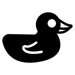 Duck toy glyph icon
