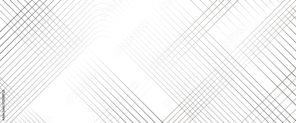 Poster Vector abstract elegant black Transparent background with shiny white geometric lines, modern white diagonal rounded lines pattern.