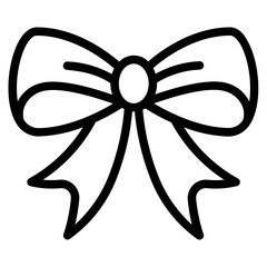 Baby ribbon line icon