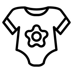Baby clothes line icon