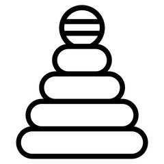 Baby piramid line icon