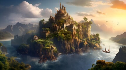 Fototapeta premium 3D fantasy world that will transport you to a realm of wonder and enchantment