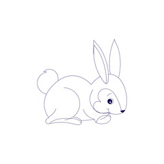 Rabbit Outline Illustration
