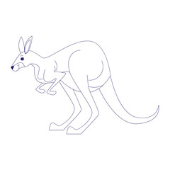 Kangaroo Outline Illustration