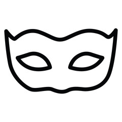 Mask superhero carnival villain or burgar vector icon set. Black masquerade costume eye mask silhouette hidden person face. 
