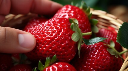Strawberry red fruit organic raw food dessert