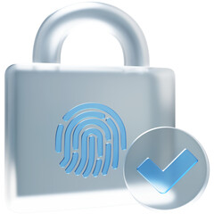 Fingerprint Accepted 3D Icon