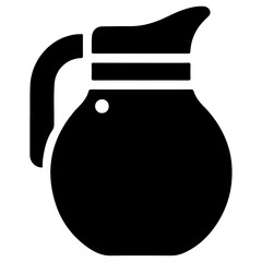 Fototapeta premium minimal water jug vector icon logo silhouette
