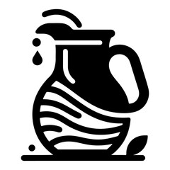 minimal water jug vector icon logo silhouette