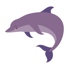 Dolphin Cartoon Style Illustration