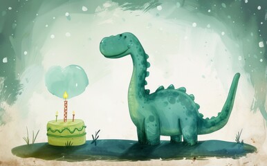 happy birthday dinosaur
