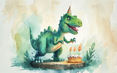 happy birthday dinosaur © wanna