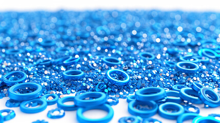 water drops on blue background