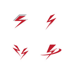 Flash lightning thunderbolt logo vector template