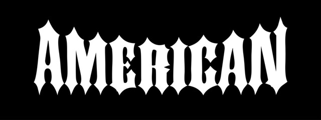 american font. Typography decorative elegant  lettering for logo. vector illustration. stock image.