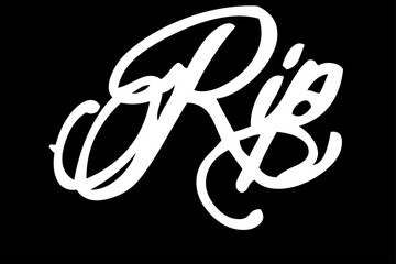 rip font. Typography decorative elegant  lettering for logo. vector illustration. stock image.