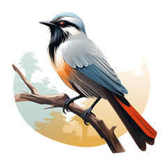 Artistic Vector Bird Emblem