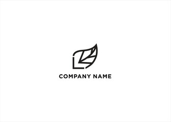 Letter L Leaf Logo Design Template Element