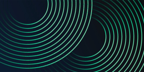 Abstract glowing curve lines on black background. Modern shiny green blue gradient geometric lines design. posters, banners, brochures, websites, flyers