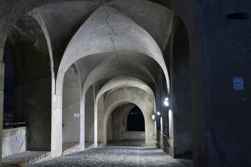 Obraz premium The old town of Naples, Italy.