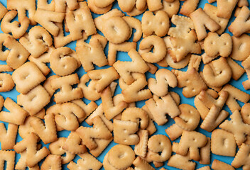 a b c biscuit ,Cookie alphabet background.