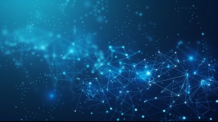 Abstract technology background with connecting dots and lines.