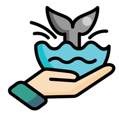 Ocean Conservation Icon