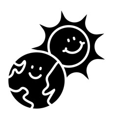 Earth And Sun Icon