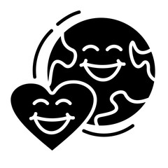 Earth And Heart Icon