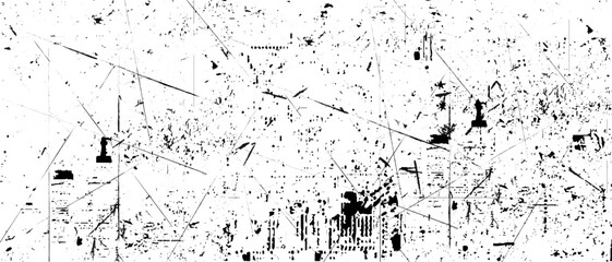 Abstract vector noise. Small particles of debris and dust. Distressed uneven background. Grunge with fine grains isolated on white background. Vector illustration.