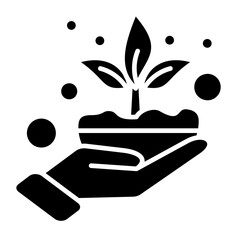 Plant In Hands Icon