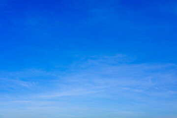 Panorama of a blue sky with lots of clouds and bright sunlight. clear sky