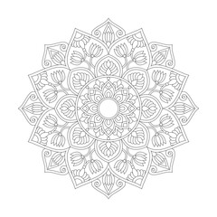 Radial Affirmations Mandala Coloring Book Page for kdp Book Interior