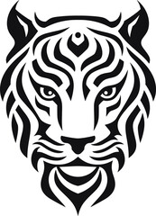 Aztec tribal tiger design vector illustration for logos, tattoos, stickers, t-shirt designs, hats