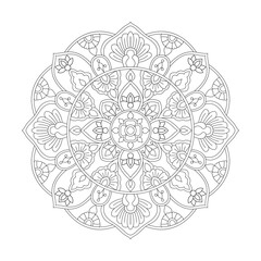  Ornamental Floral Mandala Coloring Book Page for kdp Book Interior