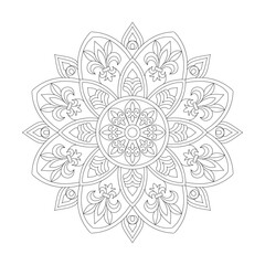  Refreshing Floral Mandala Coloring Book Page for kdp Book Interior