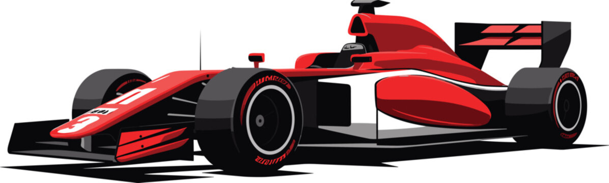 F1 race car vector illustration on isolated background