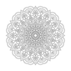 Premium Zen Blossoms Mandala Coloring Book Page for kdp Book Interior