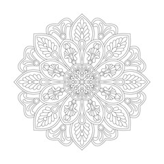 Premium Floral Mandala Coloring Book Page for kdp Book Interior