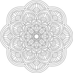  Premium Swirling Bliss Mandala Coloring Book Page for kdp Book Interior