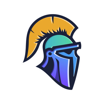 helmet Spartan warrior vector illustration 