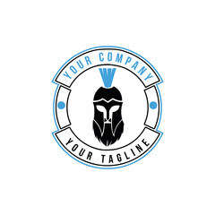 spartan shield logo, warrior knight shield logo design