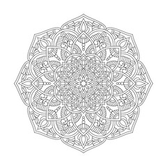 Ornamen Attractive Mandala Coloring Book Page for kdp Book Interior