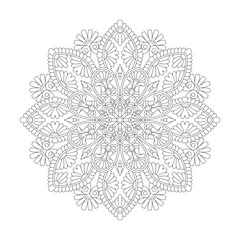 Ornamen Affirmations Mandala Coloring Book Page for kdp Book Interior